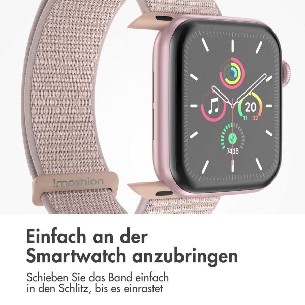 imoshion Nylon-Armband⁺ für die Apple Watch Series 1-9 / SE - 38/40/41 mm / Series 10 - 42 mm - Light Pink