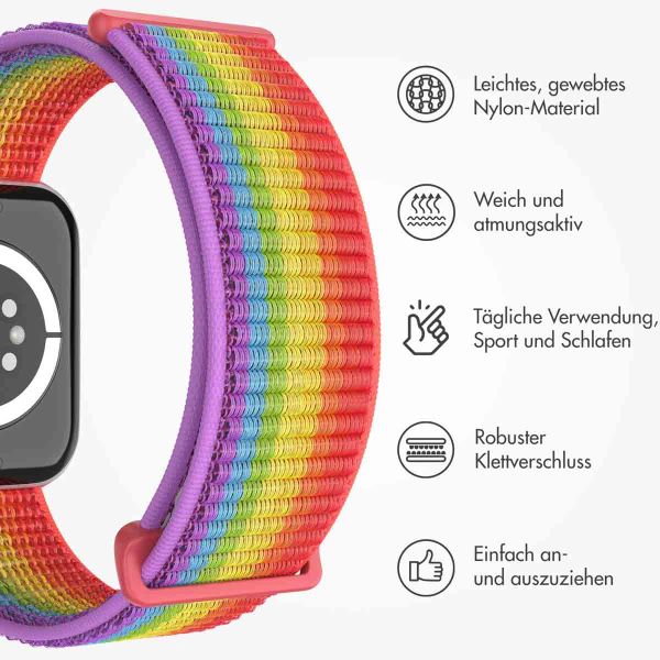 imoshion Nylon-Armband⁺ für die Apple Watch Series 1-9 / SE - 38/40/41 mm / Series 10 - 42 mm - Pride Edition