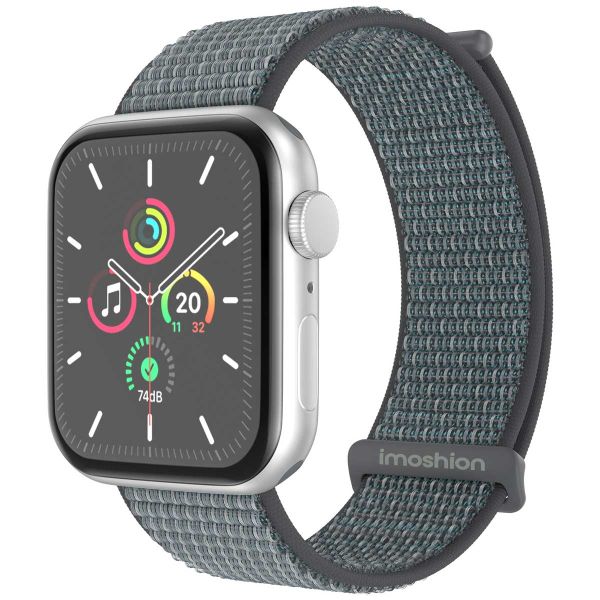 imoshion Nylon-Armband⁺ für die Apple Watch Series 1-10 / SE / Ultra (2) - 42/44/45/46/49 mm - Ash Green