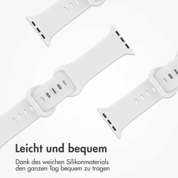 imoshion Silikonband⁺ für die Apple Watch Series 1-9 / SE - 38/40/41 mm / Series 10 - 42 mm - White - Größe S/M