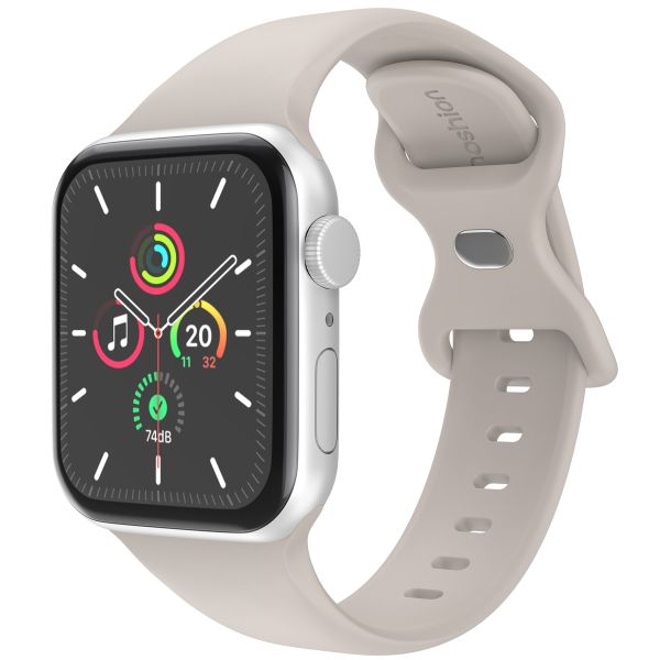 imoshion Silikonband⁺ für die Apple Watch Series 1-9 / SE - 38/40/41 mm / Series 10 - 42 mm - Stone - Größe S/M