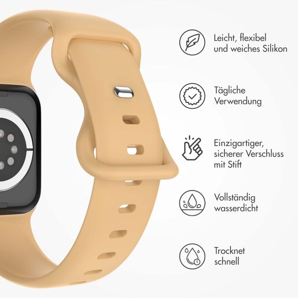 imoshion Silikonband⁺ für die Apple Watch Series 1-9 / SE - 38/40/41 mm / Series 10 - 42 mm - Walnut - Größe S/M