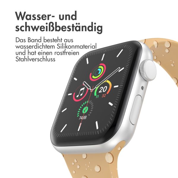 imoshion Silikonband⁺ für die Apple Watch Series 1-9 / SE - 38/40/41 mm / Series 10 - 42 mm - Walnut - Größe S/M