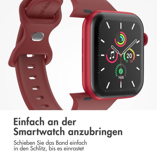 imoshion Silikonband⁺ für die Apple Watch Series 1-9 / SE - 38/40/41 mm / Series 10 - 42 mm - Wine - Größe S/M