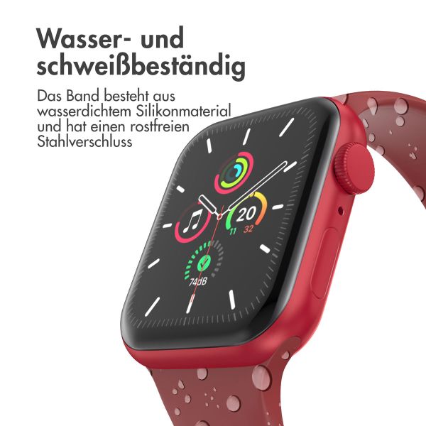 imoshion Silikonband⁺ für die Apple Watch Series 1-9 / SE - 38/40/41 mm / Series 10 - 42 mm - Wine - Größe S/M