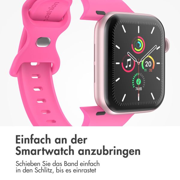 imoshion Silikonband⁺ für die Apple Watch Series 1-9 / SE - 38/40/41 mm / Series 10 - 42 mm - Barbie Pink - Größe S/M