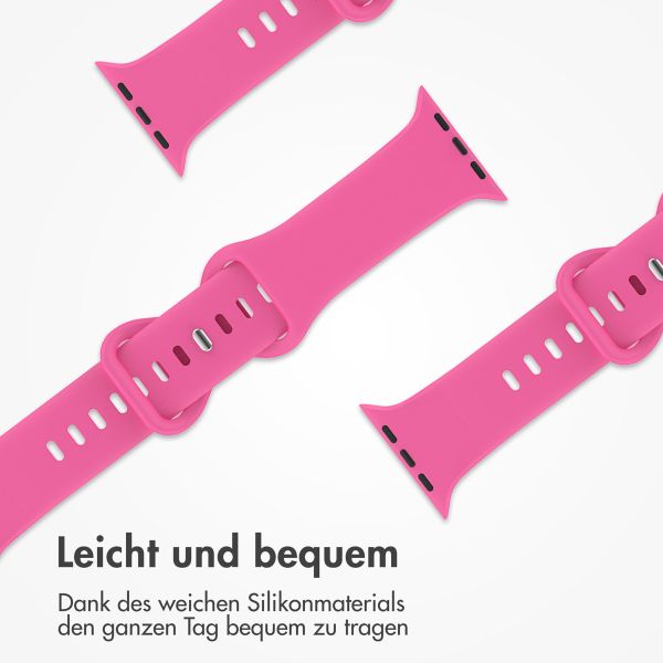 imoshion Silikonband⁺ für die Apple Watch Series 1-9 / SE - 38/40/41 mm / Series 10 - 42 mm - Barbie Pink - Größe S/M