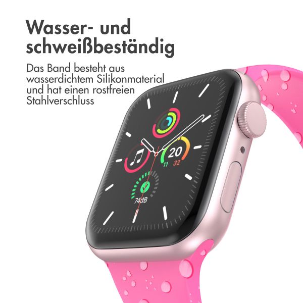 imoshion Silikonband⁺ für die Apple Watch Series 1-9 / SE - 38/40/41 mm / Series 10 - 42 mm - Barbie Pink - Größe S/M