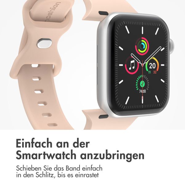 imoshion Silikonband⁺ für die Apple Watch Series 1-9 / SE - 38/40/41 mm / Series 10 - 42 mm - Sand Pink - Größe S/M