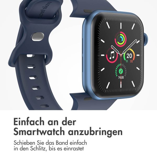 imoshion Silikonband⁺ für die Apple Watch Series 1-9 / SE - 38/40/41 mm / Series 10 - 42 mm - Midnight - Größe S/M