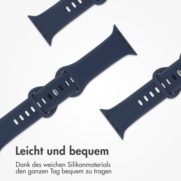 imoshion Silikonband⁺ für die Apple Watch Series 1-9 / SE - 38/40/41 mm / Series 10 - 42 mm - Midnight - Größe S/M