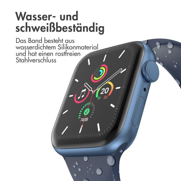 imoshion Silikonband⁺ für die Apple Watch Series 1-9 / SE - 38/40/41 mm / Series 10 - 42 mm - Midnight - Größe S/M