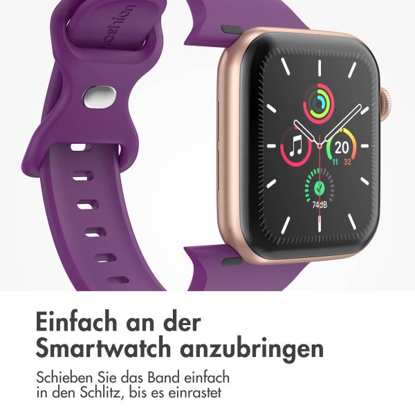 imoshion Silikonband⁺ für die Apple Watch Series 1-9 / SE - 38/40/41 mm / Series 10 - 42 mm - Purple - Größe S/M