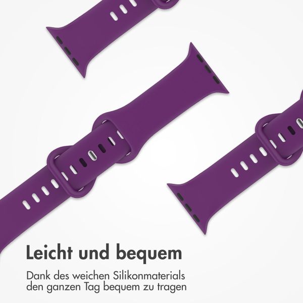 imoshion Silikonband⁺ für die Apple Watch Series 1-9 / SE - 38/40/41 mm / Series 10 - 42 mm - Purple - Größe S/M