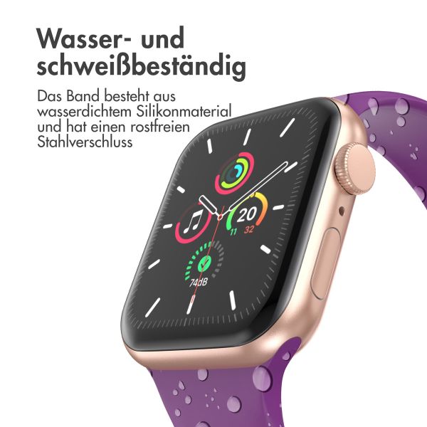 imoshion Silikonband⁺ für die Apple Watch Series 1-9 / SE - 38/40/41 mm / Series 10 - 42 mm - Purple - Größe S/M