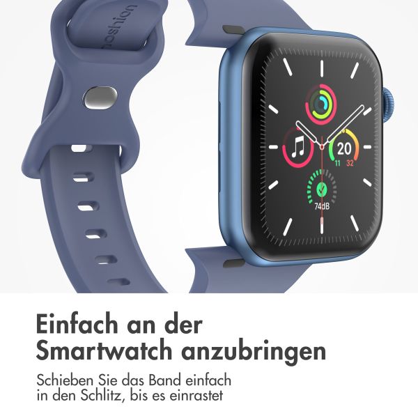 imoshion Silikonband⁺ für die Apple Watch Series 1-9 / SE - 38/40/41 mm / Series 10 - 42 mm - Navy - Größe S/M