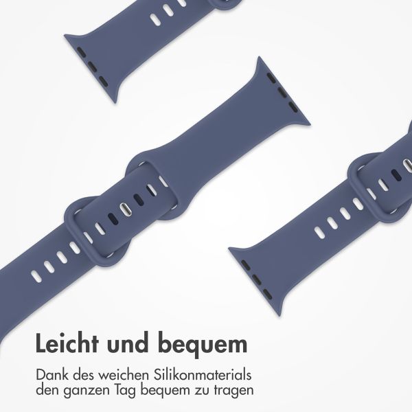 imoshion Silikonband⁺ für die Apple Watch Series 1-9 / SE - 38/40/41 mm / Series 10 - 42 mm - Navy - Größe S/M