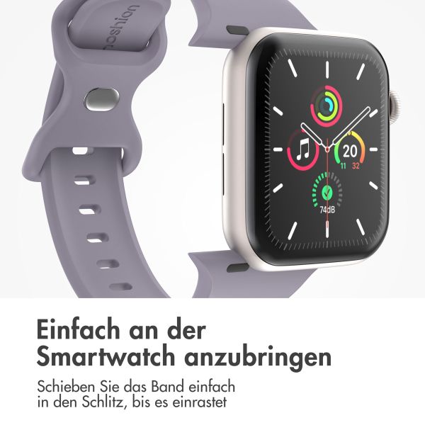 imoshion Silikonband⁺ für die Apple Watch Series 1-9 / SE - 38/40/41 mm / Series 10 - 42 mm - Lavender - Größe S/M