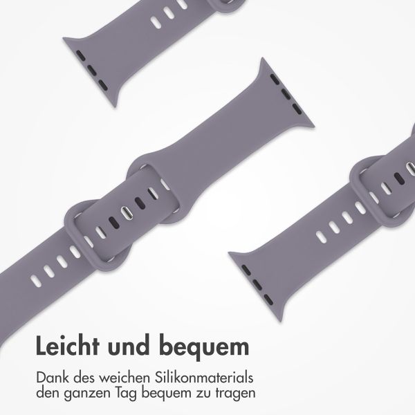 imoshion Silikonband⁺ für die Apple Watch Series 1-9 / SE - 38/40/41 mm / Series 10 - 42 mm - Lavender - Größe S/M