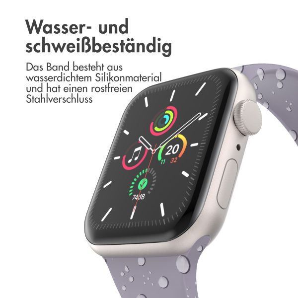 imoshion Silikonband⁺ für die Apple Watch Series 1-9 / SE - 38/40/41 mm / Series 10 - 42 mm - Lavender - Größe S/M