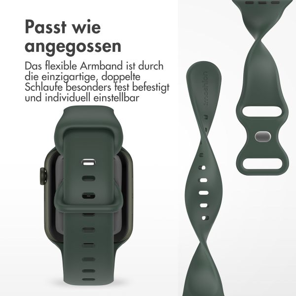 imoshion Silikonband⁺ für die Apple Watch Series 1-9 / SE - 38/40/41 mm / Series 10 - 42 mm - Olive - Größe S/M