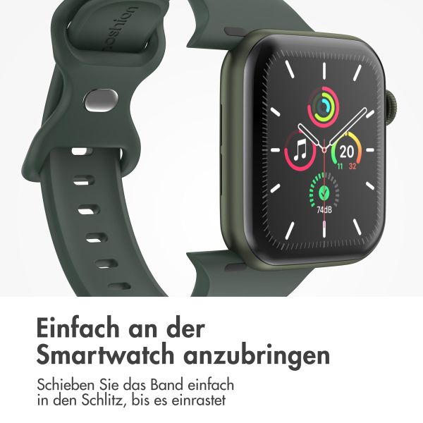 imoshion Silikonband⁺ für die Apple Watch Series 1-9 / SE - 38/40/41 mm / Series 10 - 42 mm - Olive - Größe S/M