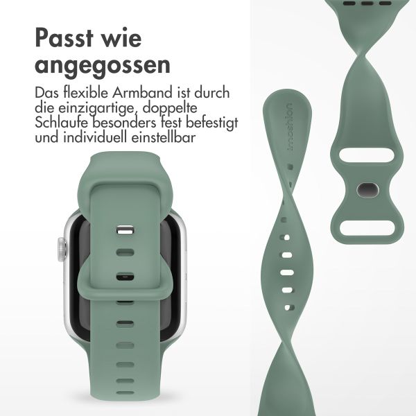 imoshion Silikonband⁺ für die Apple Watch Series 1-9 / SE - 38/40/41 mm / Series 10 - 42 mm - Pine - Größe S/M