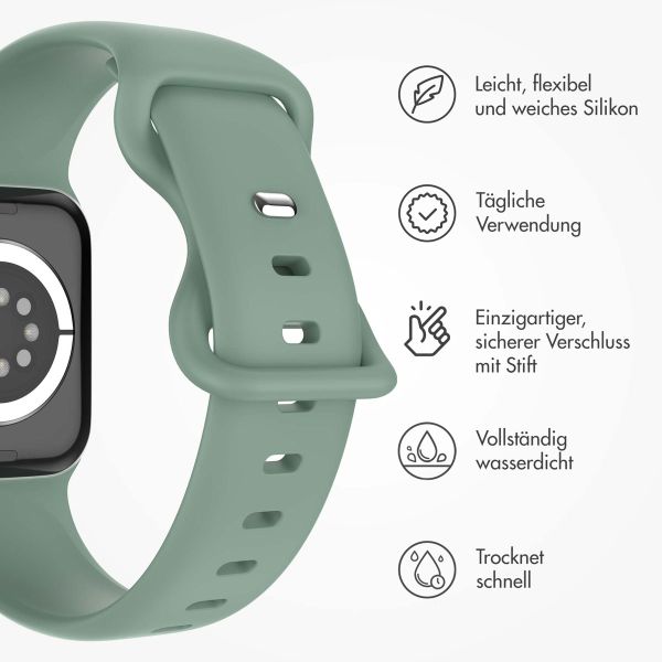 imoshion Silikonband⁺ für die Apple Watch Series 1-9 / SE - 38/40/41 mm / Series 10 - 42 mm - Pine - Größe S/M