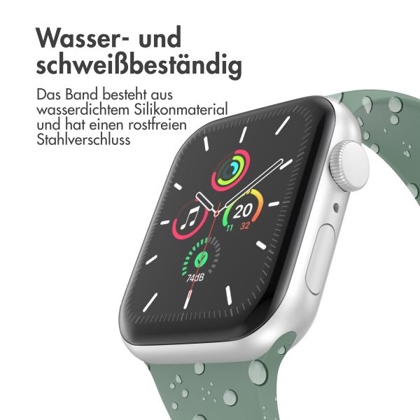 imoshion Silikonband⁺ für die Apple Watch Series 1-9 / SE - 38/40/41 mm / Series 10 - 42 mm - Pine - Größe S/M