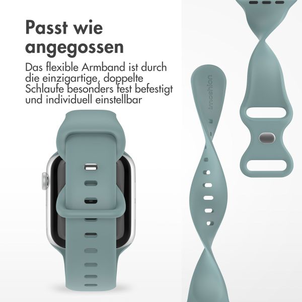 imoshion Silikonband⁺ für die Apple Watch Series 1-9 / SE - 38/40/41 mm / Series 10 - 42 mm - Cactus - Größe S/M