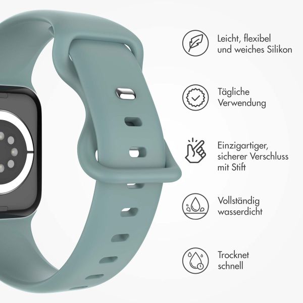 imoshion Silikonband⁺ für die Apple Watch Series 1-9 / SE - 38/40/41 mm / Series 10 - 42 mm - Cactus - Größe S/M