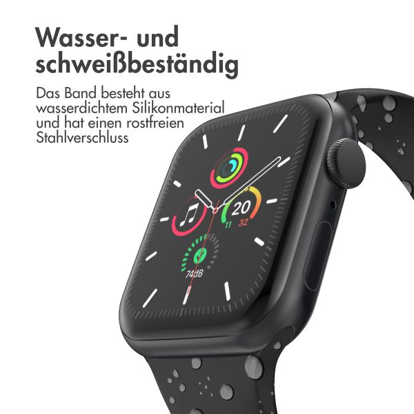 imoshion Silikonband⁺ für die Apple Watch Series 1-10 / SE / Ultra (2) - 42/44/45/46/49 mm - Schwarz - Größe M/L