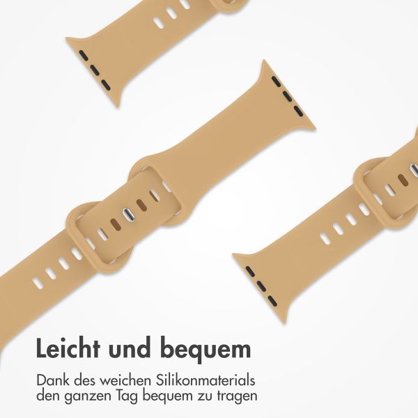 imoshion Silikonband⁺ für die Apple Watch Series 1-10 / SE / Ultra (2) - 42/44/45/46/49 mm - Walnut - Größe M/L