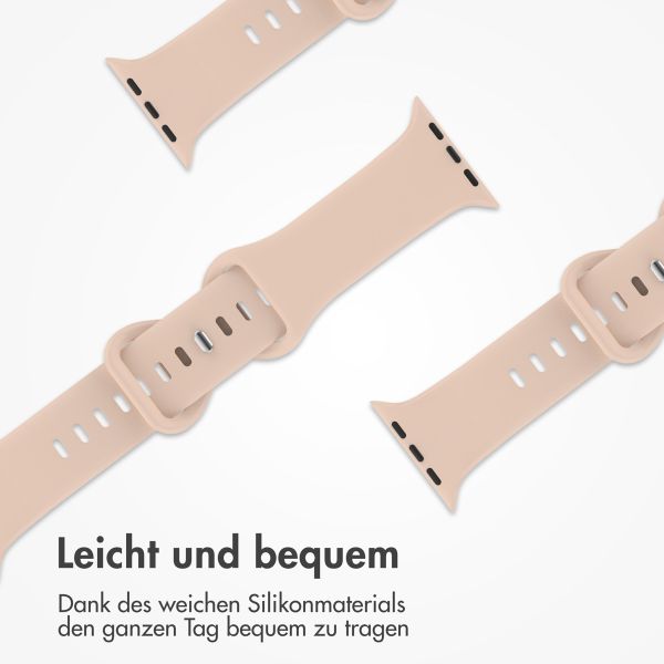 imoshion Silikonband⁺ für die Apple Watch Series 1-10 / SE / Ultra (2) - 42/44/45/46/49 mm - Sand Pink - Größe M/L