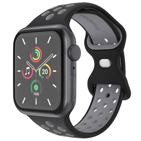 imoshion Sportarmband⁺ für die Apple Watch Series 1-9 / SE - 38/40/41 mm / Series 10 - 42 mm - Größe S/M - Black & Anthracite