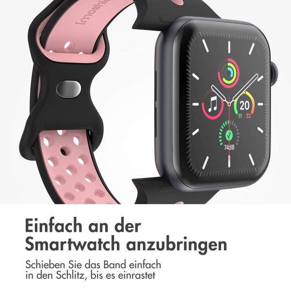 imoshion Sportarmband⁺ für die Apple Watch Series 1-9 / SE - 38/40/41 mm - Größe S/M - Black Pink
