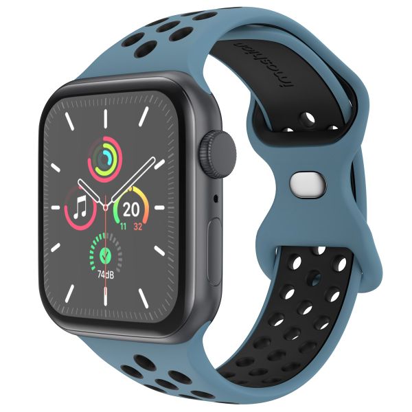 imoshion Sportarmband⁺ für die Apple Watch Series 1-9 / SE - 38/40/41 mm / Series 10 - 42 mm - Größe S/M - Celestial Teal & Black