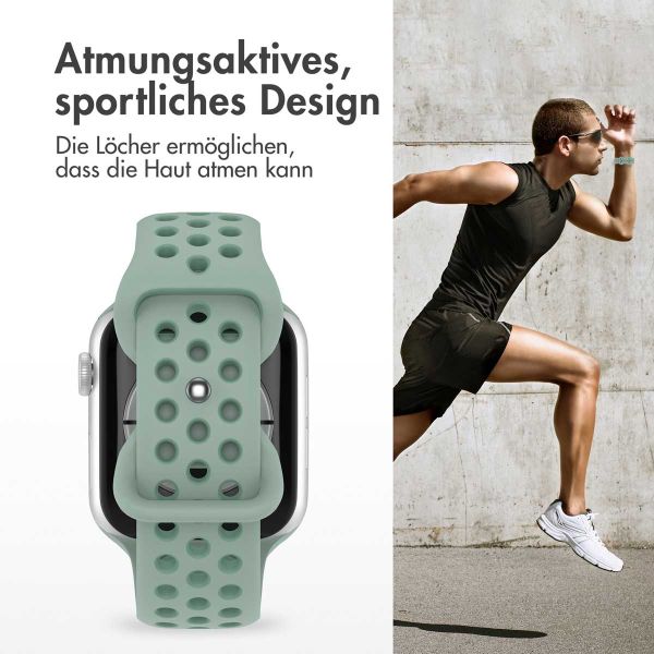 imoshion Sportarmband⁺ für die Apple Watch Series 1-9 / SE - 38/40/41 mm / Series 10 - 42 mm - Größe S/M - Sage