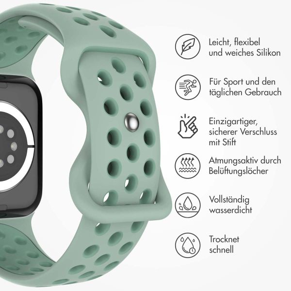 imoshion Sportarmband⁺ für die Apple Watch Series 1-9 / SE - 38/40/41 mm / Series 10 - 42 mm - Größe S/M - Sage