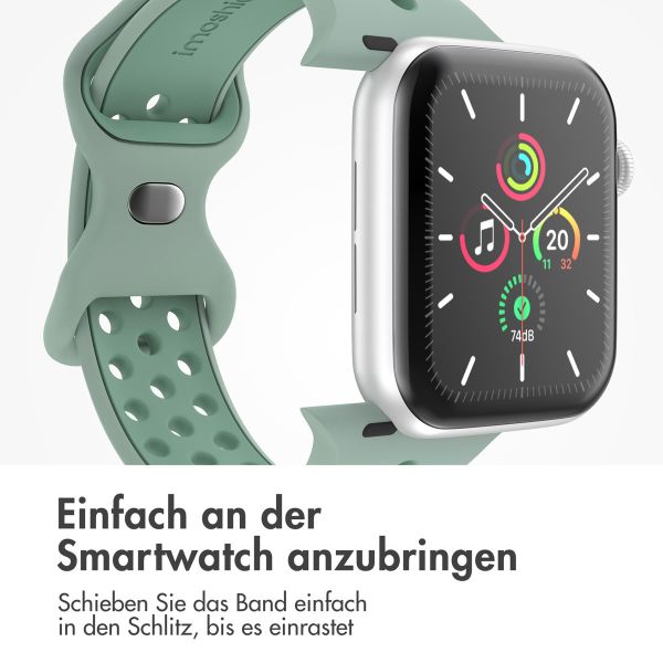 imoshion Sportarmband⁺ für die Apple Watch Series 1-9 / SE - 38/40/41 mm / Series 10 - 42 mm - Größe S/M - Sage