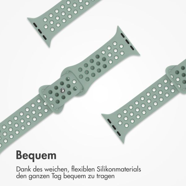 imoshion Sportarmband⁺ für die Apple Watch Series 1-9 / SE - 38/40/41 mm / Series 10 - 42 mm - Größe S/M - Sage