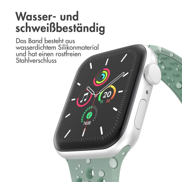 imoshion Sportarmband⁺ für die Apple Watch Series 1-9 / SE - 38/40/41 mm / Series 10 - 42 mm - Größe S/M - Sage