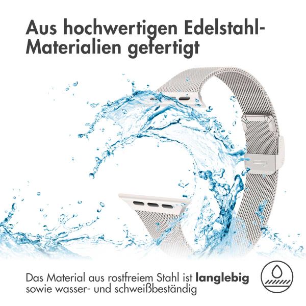 imoshion Mailändische Faltarmband für das Apple Watch Series 1-9 / SE - 38/40/41 mm / Series 10 - 42 mm - Starlight