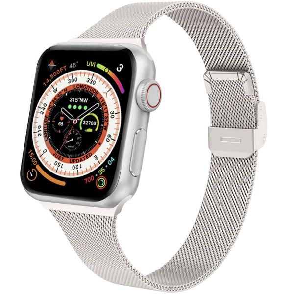 imoshion Mailändische Faltarmband für das Apple Watch Series 1-9 / SE - 38/40/41 mm / Series 10 - 42 mm - Starlight