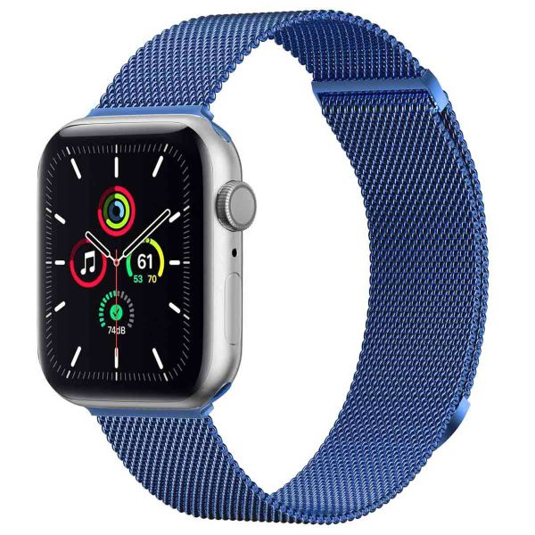 imoshion Mailändische Magnetarmband für die Apple Watch Series 1-9 / SE - 38/40/41 mm / Series 10 - 42 mm - Größe S - Blau