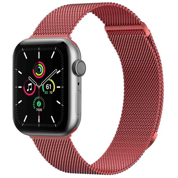 imoshion Mailändische Magnetarmband für die Apple Watch Series 1-9 / SE - 38/40/41 mm / Series 10 - 42 mm - Größe S - Rot