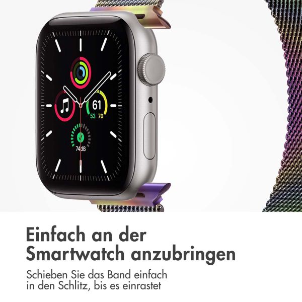 imoshion Mailändische Magnetarmband für die Apple Watch Series 1-9 / SE - 38/40/41 mm / Series 10 - 42 mm - Größe S - Galaxy