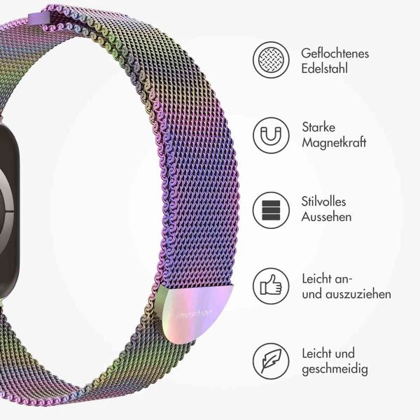 imoshion Mailändische Magnetarmband für die Apple Watch Series 1-9 / SE - 38/40/41 mm / Series 10 - 42 mm - Größe S - Galaxy