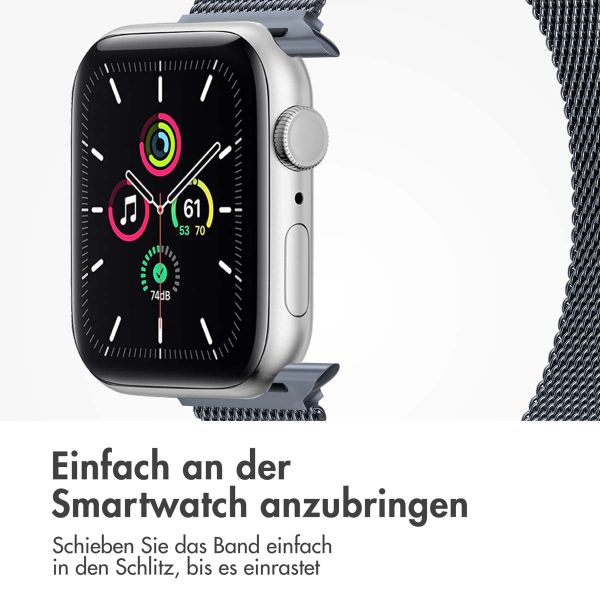 imoshion Mailändische Magnetarmband für die Apple Watch Series 1-9 / SE - 38/40/41 mm / Series 10 - 42 mm - Größe S - Grau