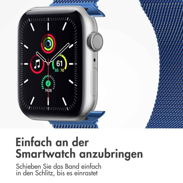 imoshion Mailändische Magnetarmband für die Apple Watch Series 1-9 / SE - 38/40/41 mm / Series 10 - 42 mm - Größe M - Blau